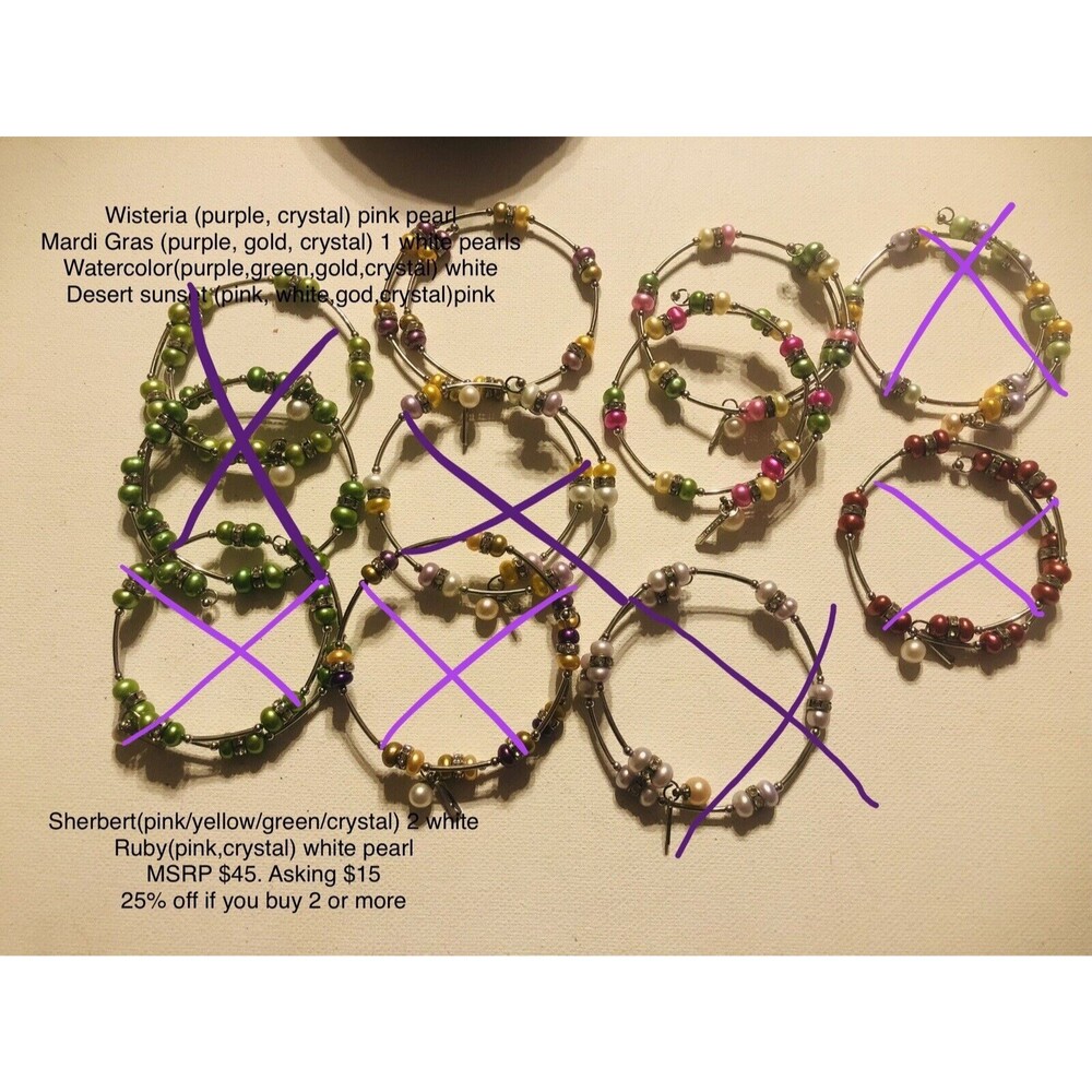 Vantel Pearls Chic to Chic wrap bracelets